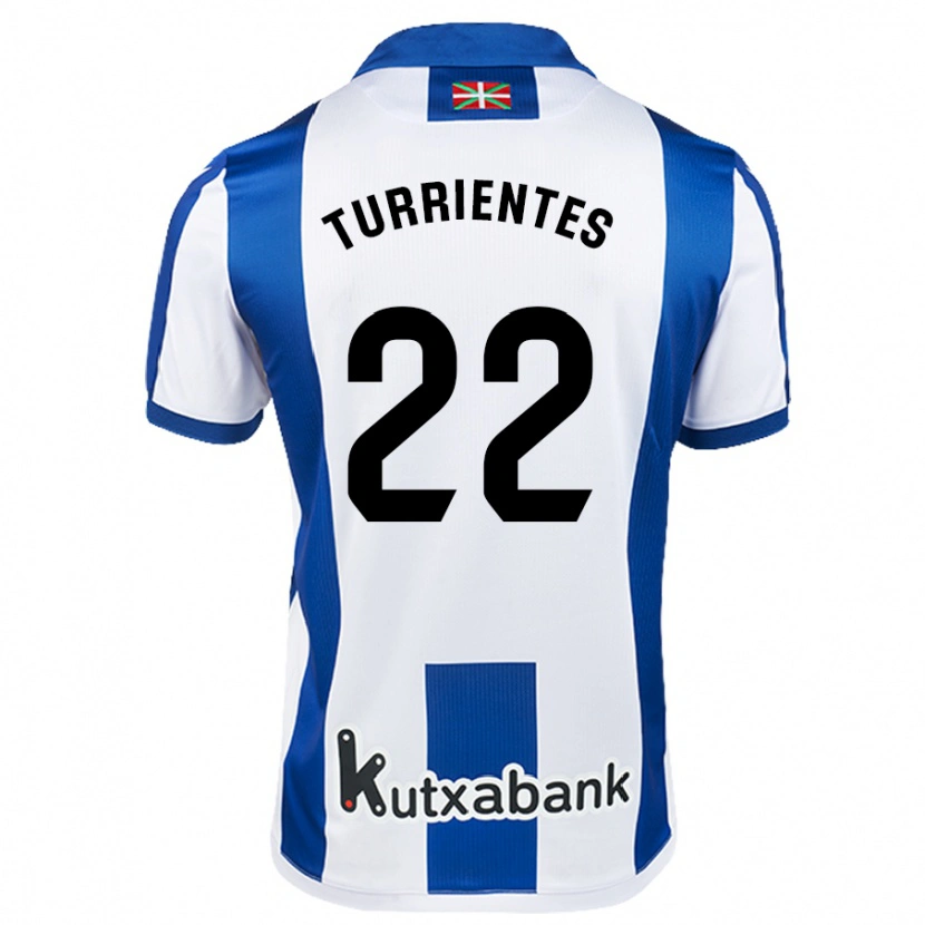 Danxen Kid Beñat Turrientes #22 White Blue Home Jersey 2024/25 T-Shirt