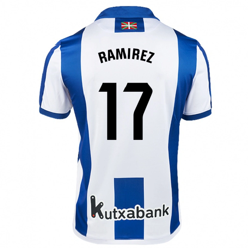 Danxen Kid Darío Ramírez #17 White Blue Home Jersey 2024/25 T-Shirt