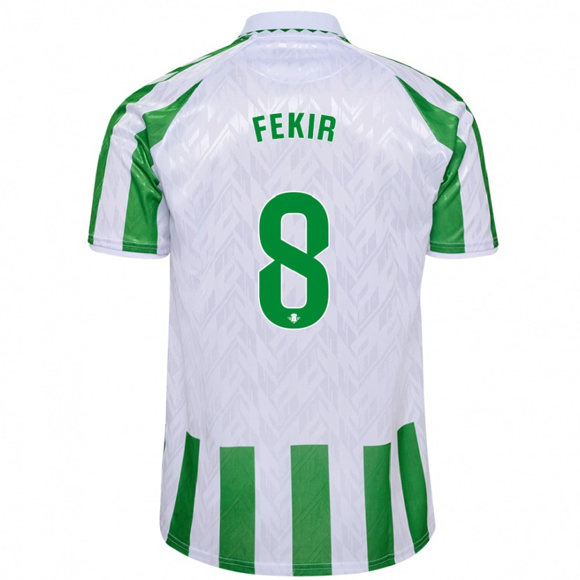 Danxen Kid Nabil Fekir #8 Green White Stripes Home Jersey 2024/25 T-Shirt