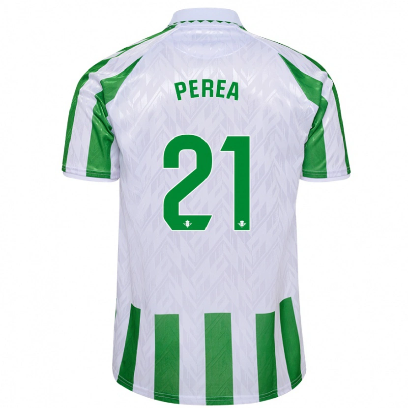 Danxen Kid Paula Perea #21 Green White Stripes Home Jersey 2024/25 T-Shirt