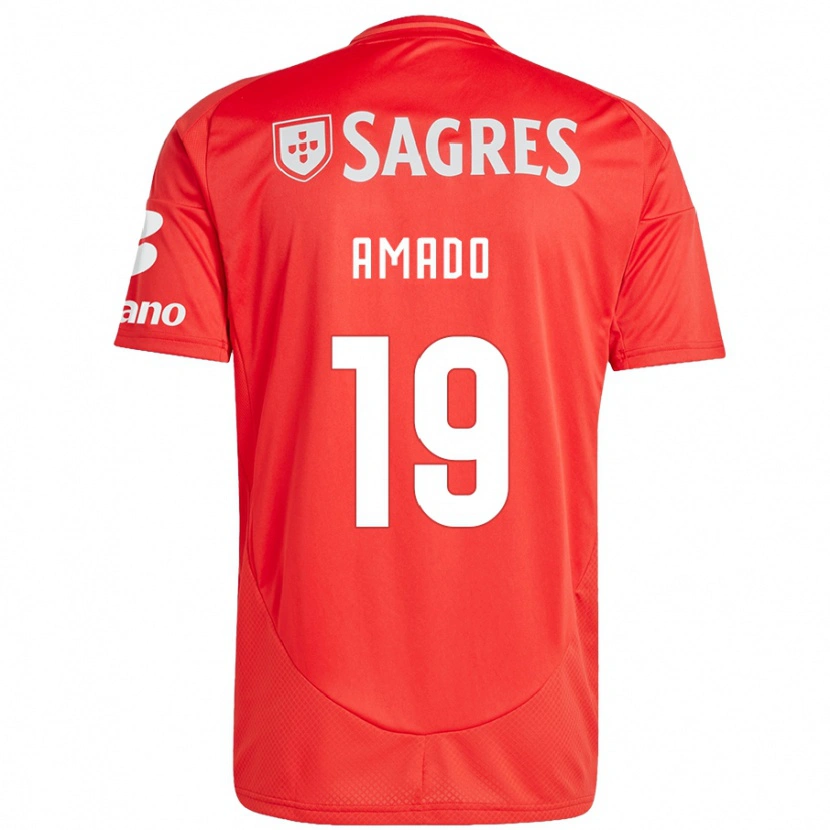 Danxen Kid Catarina Amado #19 Red White Home Jersey 2024/25 T-Shirt