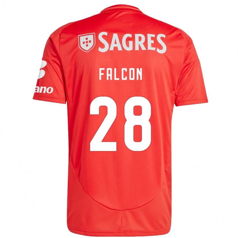 Danxen Kid Andrea Falcón #28 Red White Home Jersey 2024/25 T-Shirt