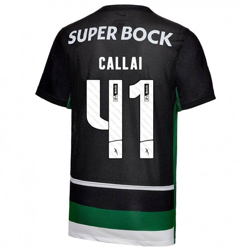 Danxen Kid Diego Callai #41 Black White Green Home Jersey 2024/25 T-Shirt