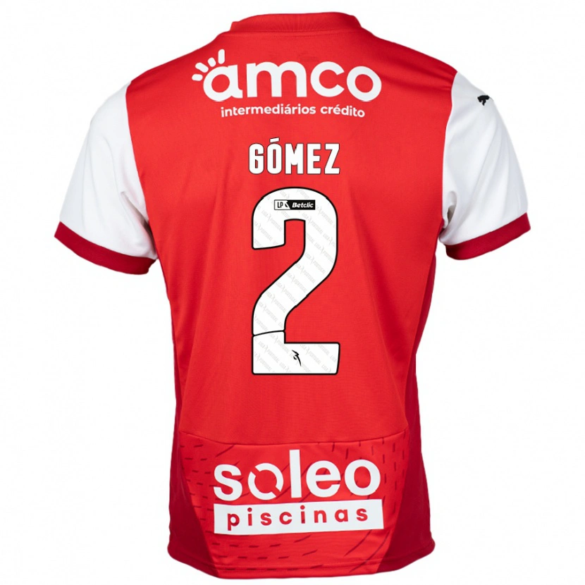 Danxen Kid Víctor Gómez #2 Red White Home Jersey 2024/25 T-Shirt