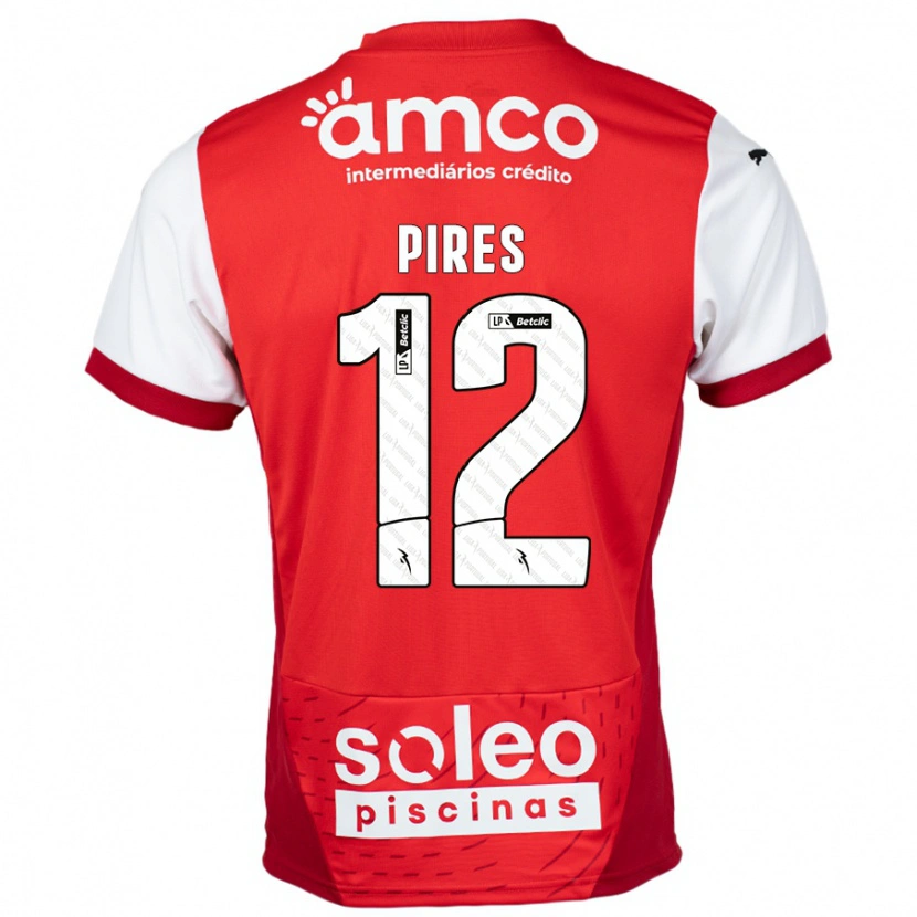 Danxen Kid Hugo Pires #12 Red White Home Jersey 2024/25 T-Shirt