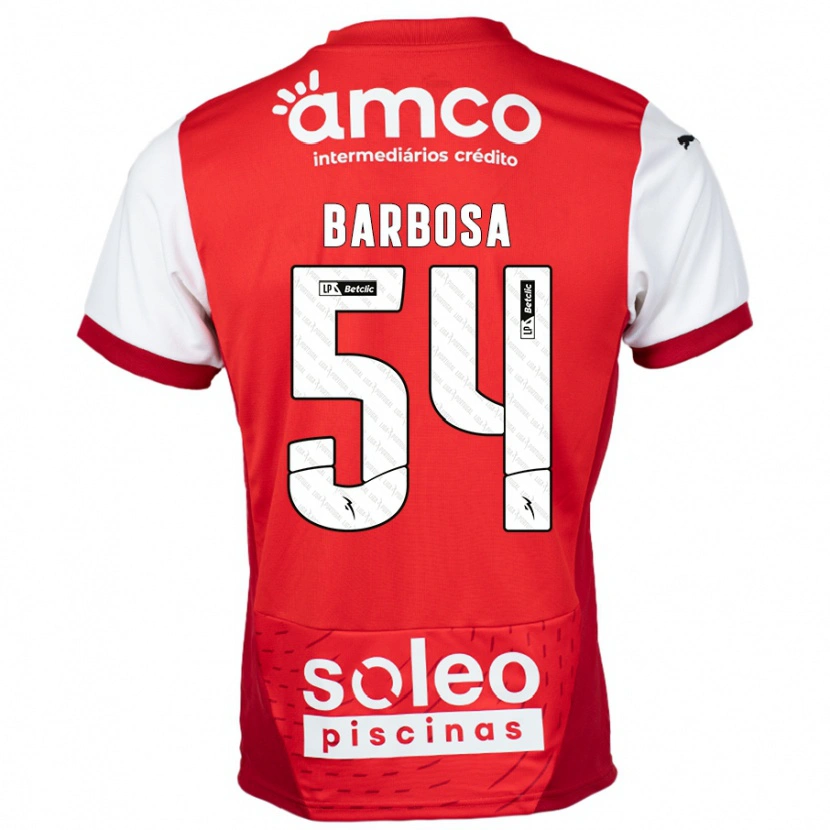Danxen Kid Guilherme Barbosa #54 Red White Home Jersey 2024/25 T-Shirt