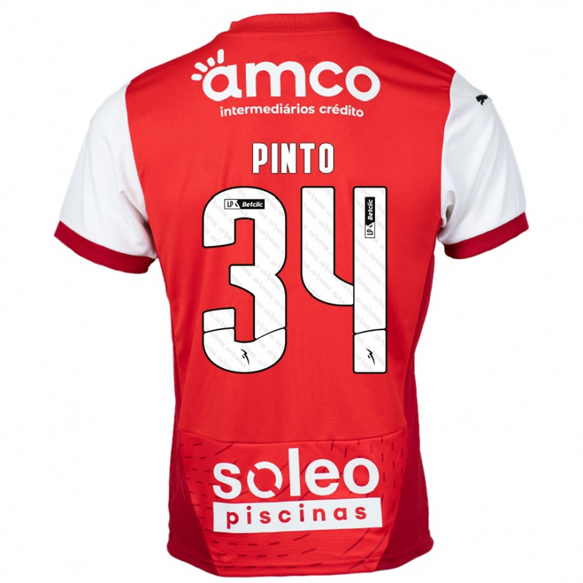 Danxen Kid Ana Pinto #34 Red White Home Jersey 2024/25 T-Shirt