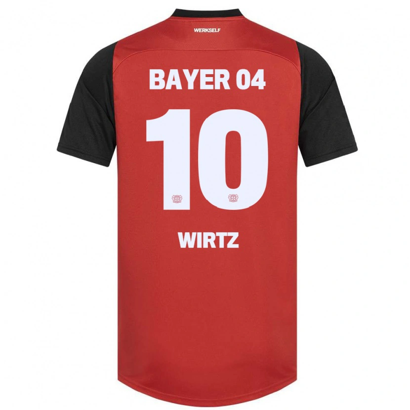 Danxen Kid Florian Wirtz #10 Red Black Home Jersey 2024/25 T-Shirt