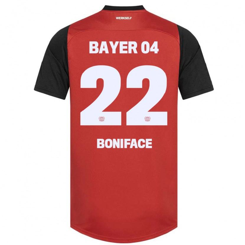 Danxen Kid Victor Boniface #22 Red Black Home Jersey 2024/25 T-Shirt