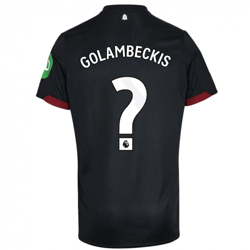 Danxen Kid Airidas Golambeckis #0 Black White Away Jersey 2024/25 T-Shirt