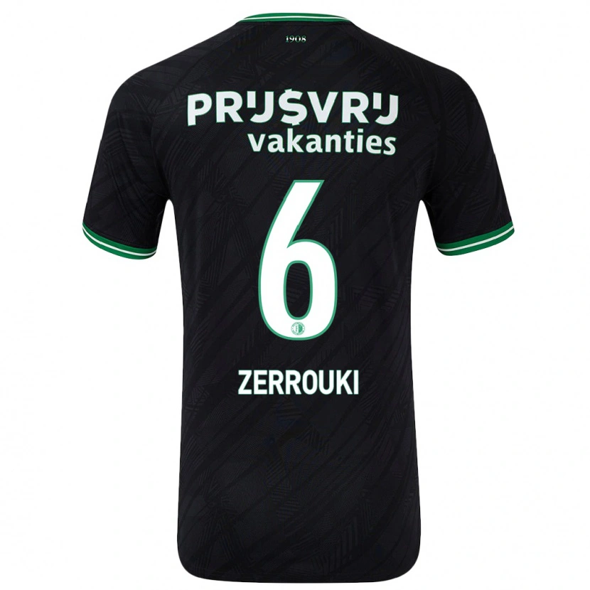 Danxen Kid Ramiz Zerrouki #6 Black Green Away Jersey 2024/25 T-Shirt