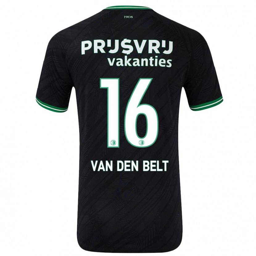 Danxen Kid Thomas Van Den Belt #16 Black Green Away Jersey 2024/25 T-Shirt
