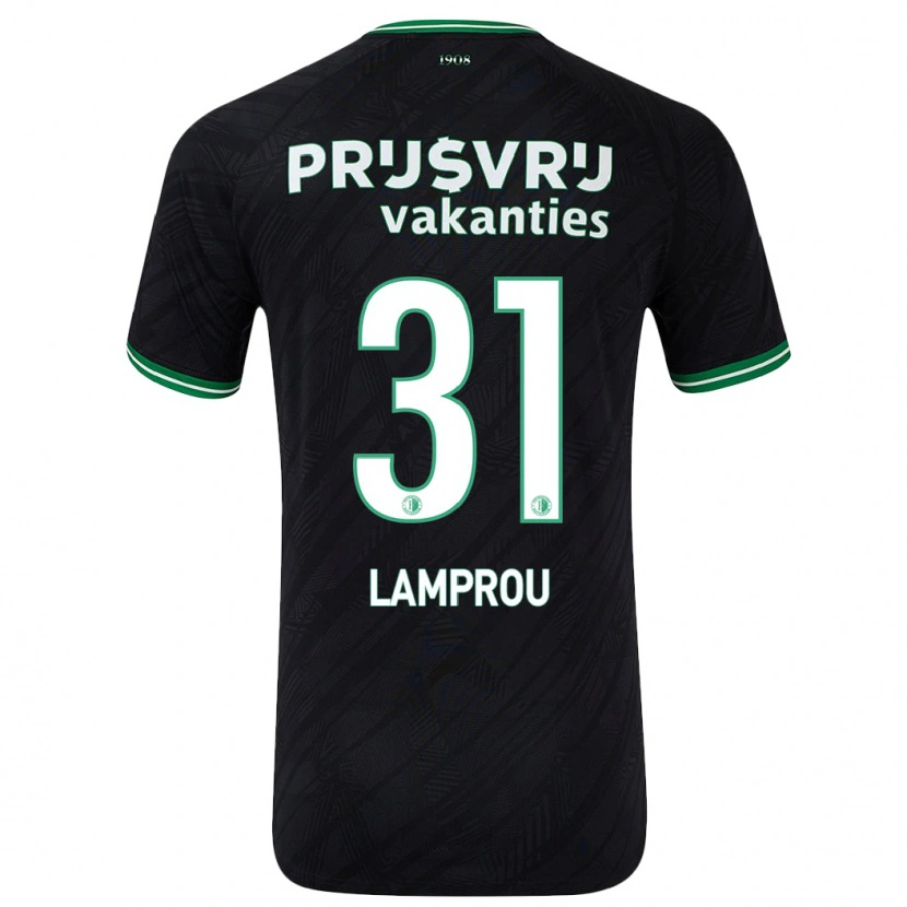 Danxen Kid Kostas Lamprou #31 Black Green Away Jersey 2024/25 T-Shirt