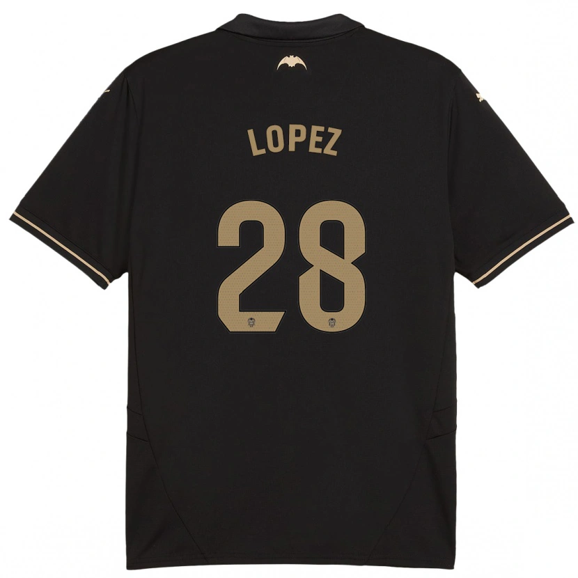 Danxen Kid Saray Lopez #28 Black Away Jersey 2024/25 T-Shirt