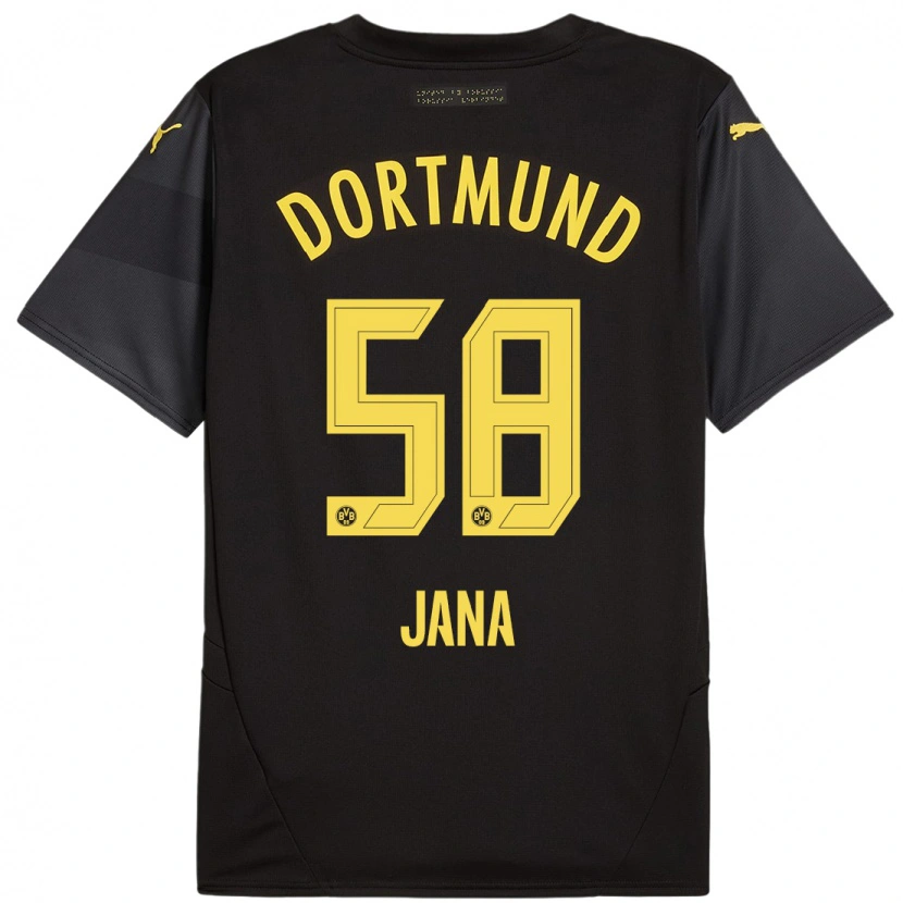 Danxen Kid Nordberg Jana #58 Black Yellow Away Jersey 2024/25 T-Shirt