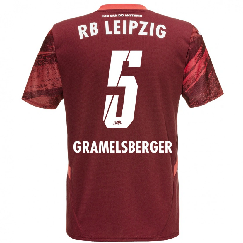 Danxen Kid Lennert Gramelsberger #5 Burgundy Away Jersey 2024/25 T-Shirt