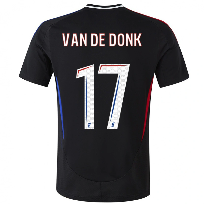 Danxen Kid Daniëlle Van De Donk #17 Black Away Jersey 2024/25 T-Shirt