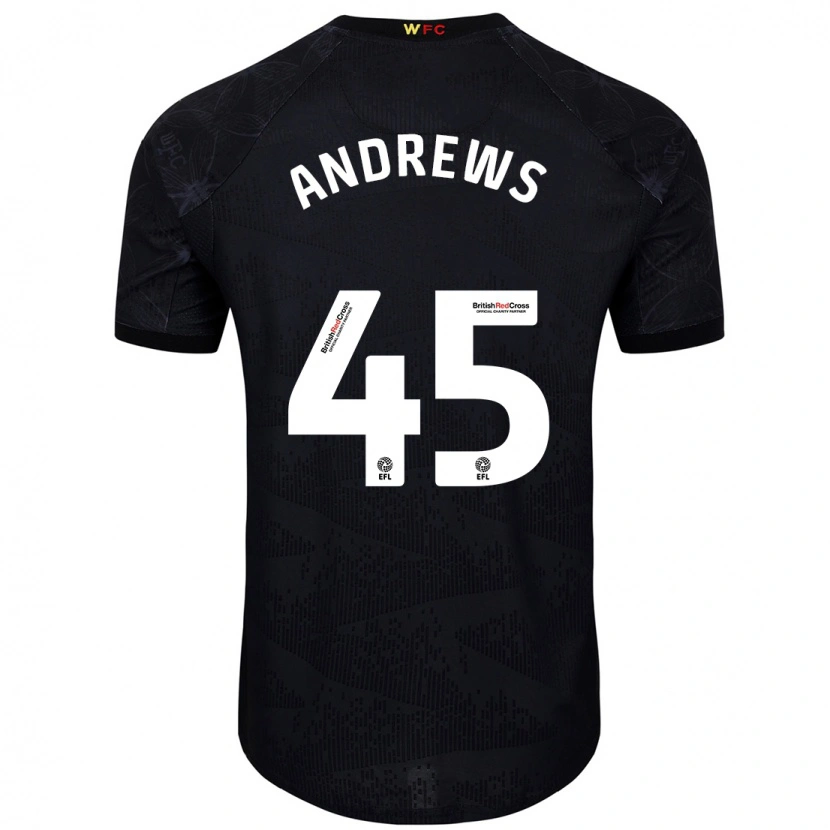 Danxen Kid Ryan Andrews #45 Black White Away Jersey 2024/25 T-Shirt