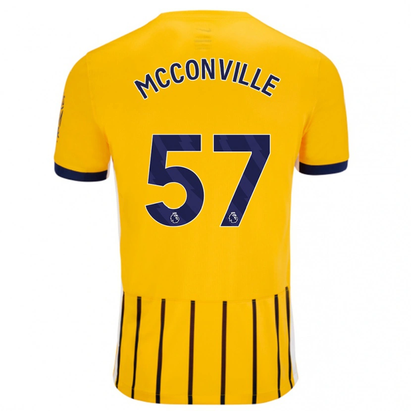 Danxen Kid Ruairi Mcconville #57 Gold Blue Pinstripes Away Jersey 2024/25 T-Shirt