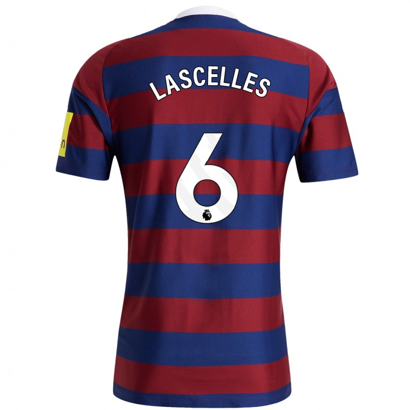 Danxen Kid Jamaal Lascelles #6 Burgundy Navy Blue Away Jersey 2024/25 T-Shirt