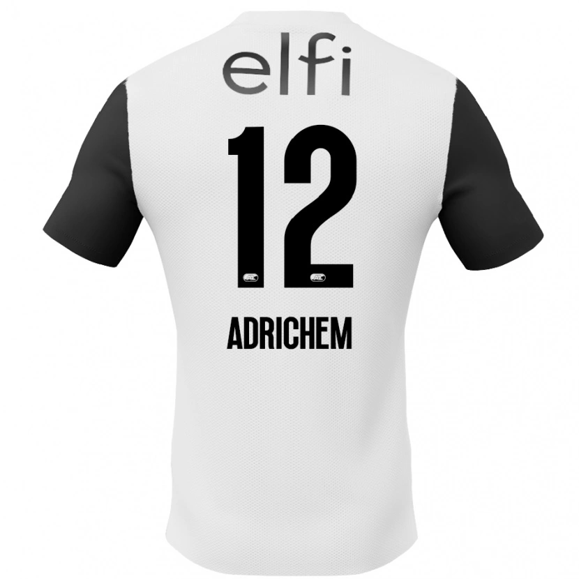 Danxen Kid Mees Adrichem #12 White Black Away Jersey 2024/25 T-Shirt