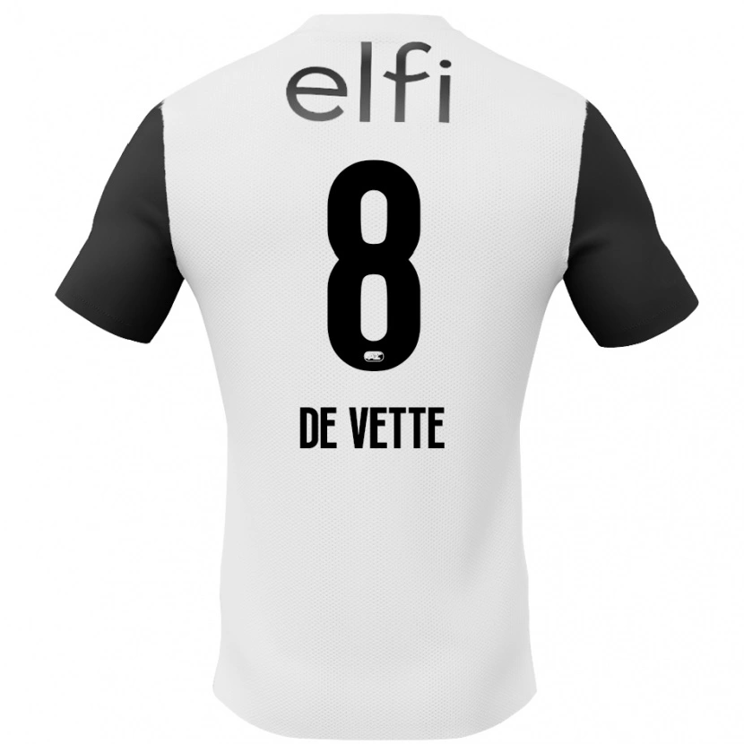 Danxen Kid Manique De Vette #8 White Black Away Jersey 2024/25 T-Shirt