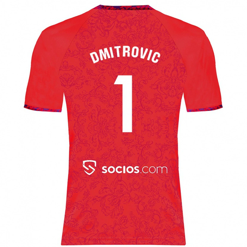 Danxen Kid Marko Dmitrović #1 Red Away Jersey 2024/25 T-Shirt
