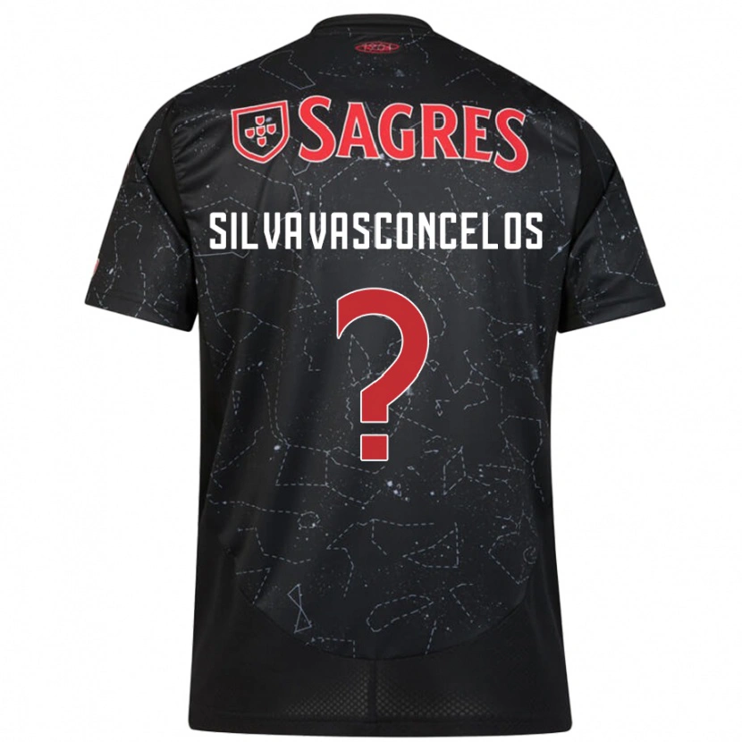 Danxen Kid Martim Silva Vasconcelos #0 Black Red Away Jersey 2024/25 T-Shirt