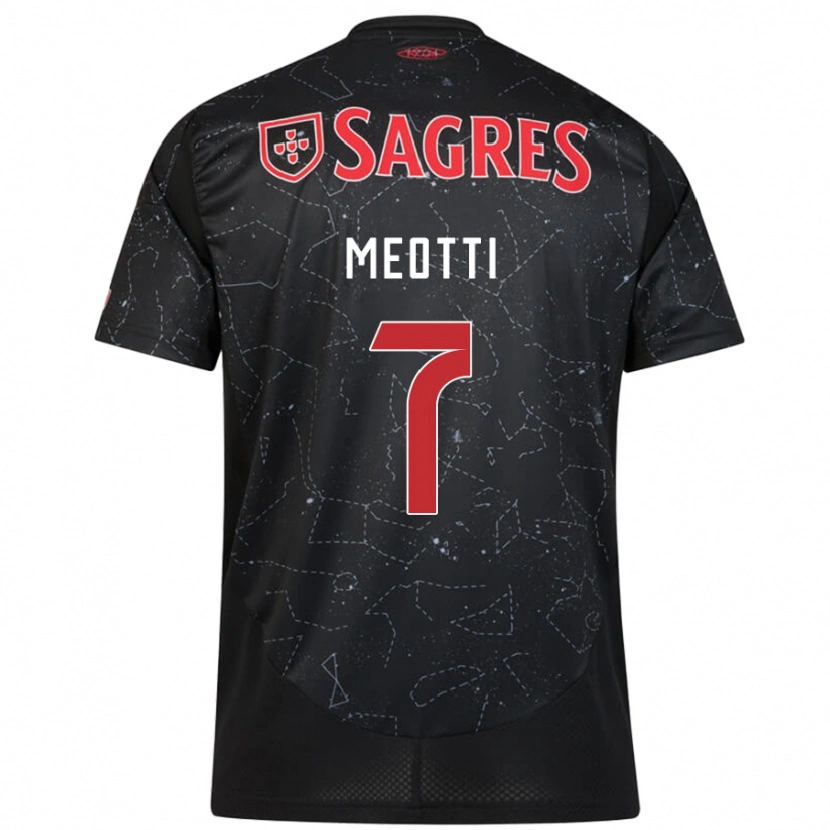 Danxen Kid Carlos Meotti #7 Black Red Away Jersey 2024/25 T-Shirt