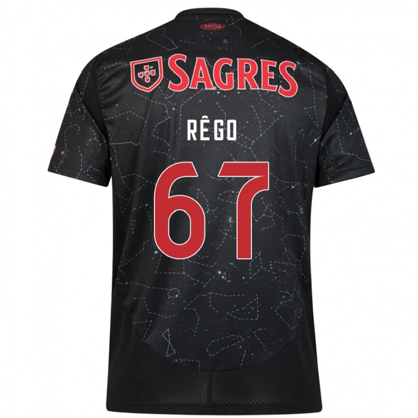 Danxen Kid Rodrigo Rêgo #67 Black Red Away Jersey 2024/25 T-Shirt