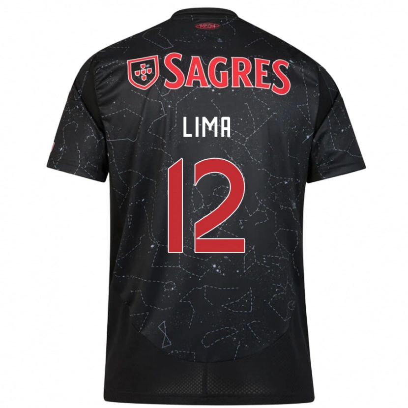 Danxen Kid Thaís Lima #12 Black Red Away Jersey 2024/25 T-Shirt
