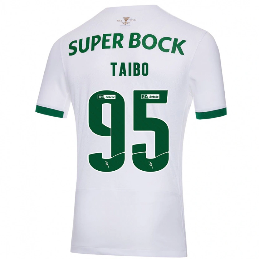 Danxen Kid Lucas Taibo #95 White Green Away Jersey 2024/25 T-Shirt