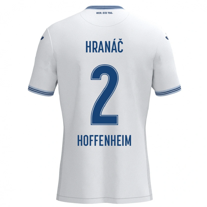Danxen Kid Robin Hranac #2 White Blue Away Jersey 2024/25 T-Shirt