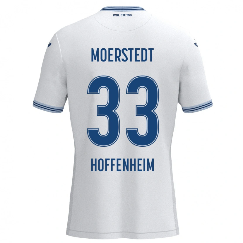 Danxen Kid Max Moerstedt #33 White Blue Away Jersey 2024/25 T-Shirt