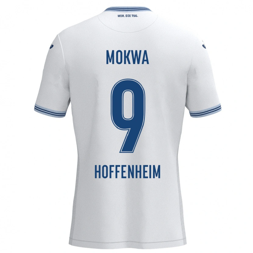 Danxen Kid David Mokwa #9 White Blue Away Jersey 2024/25 T-Shirt