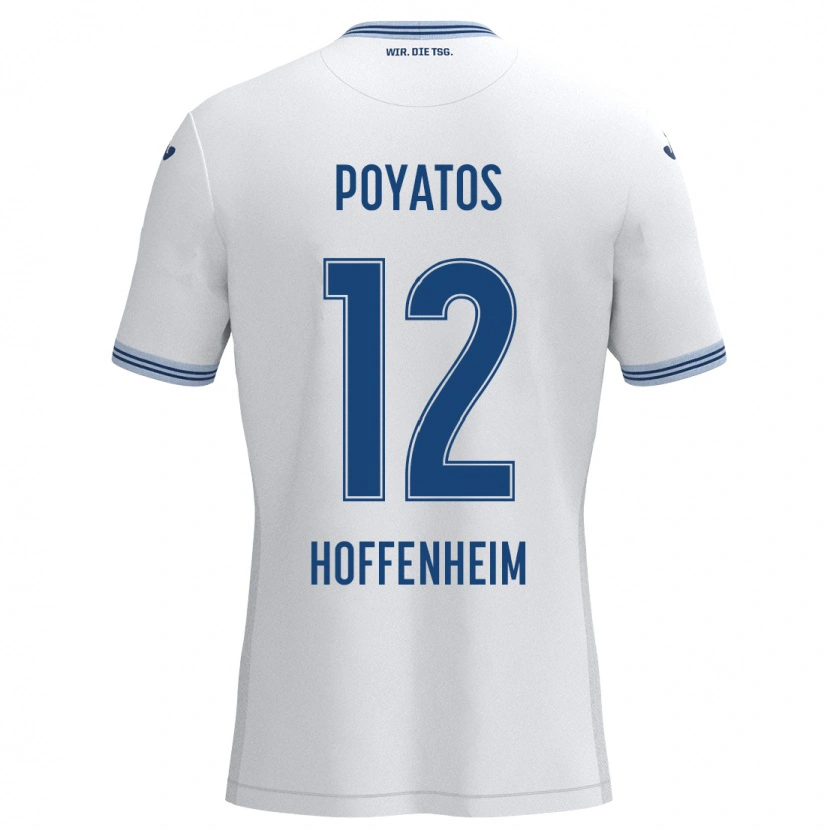 Danxen Kid Miguel Poyatos #12 White Blue Away Jersey 2024/25 T-Shirt