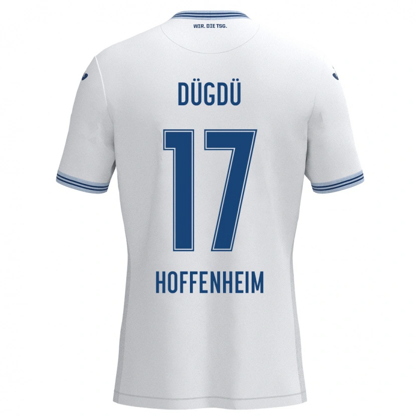 Danxen Kid Tamay Dügdü #17 White Blue Away Jersey 2024/25 T-Shirt