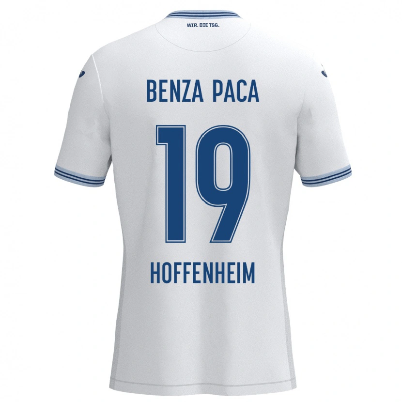 Danxen Kid Lynes Benza Paca #19 White Blue Away Jersey 2024/25 T-Shirt