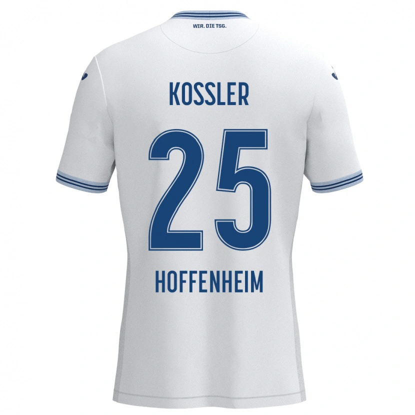 Danxen Kid Melissa Kössler #25 White Blue Away Jersey 2024/25 T-Shirt