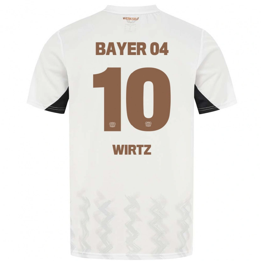 Danxen Kid Florian Wirtz #10 White Black Away Jersey 2024/25 T-Shirt