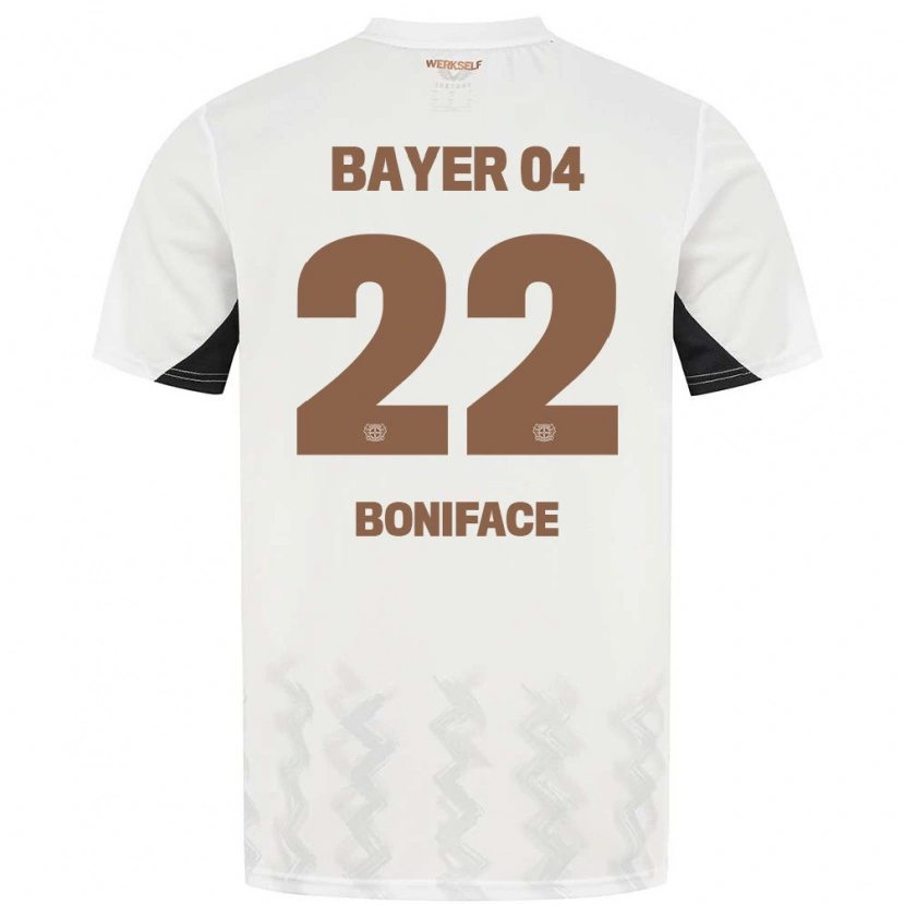 Danxen Kid Victor Boniface #22 White Black Away Jersey 2024/25 T-Shirt