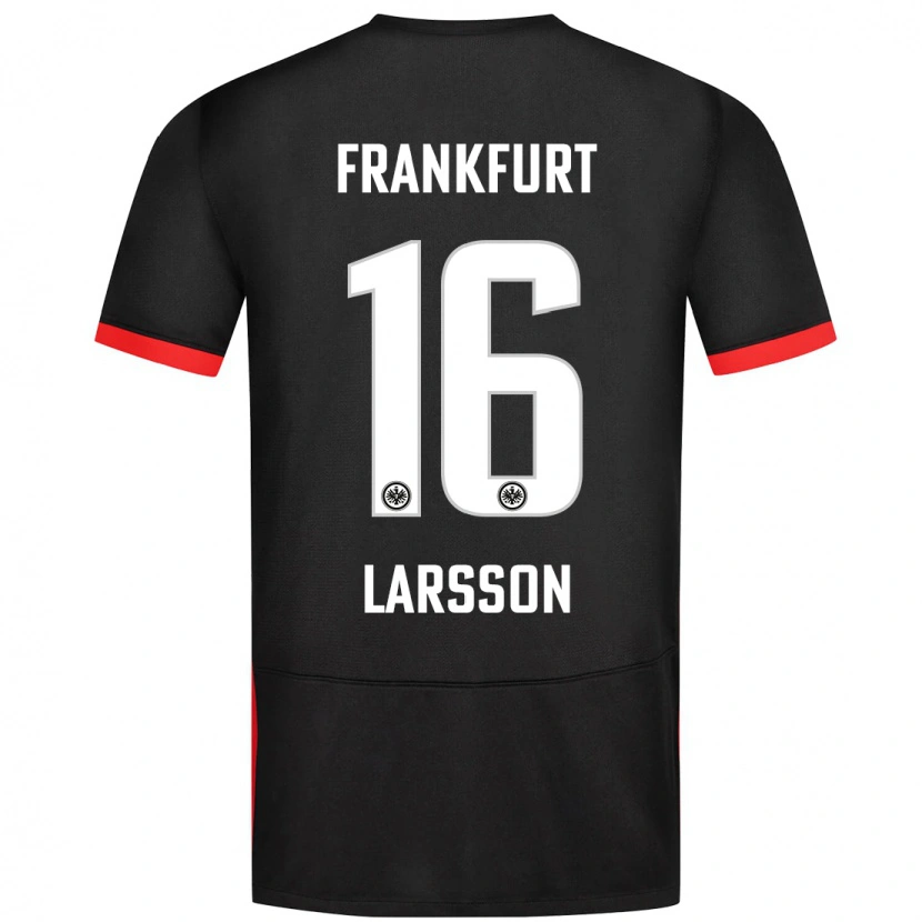 Danxen Kid Hugo Larsson #16 Black Away Jersey 2024/25 T-Shirt