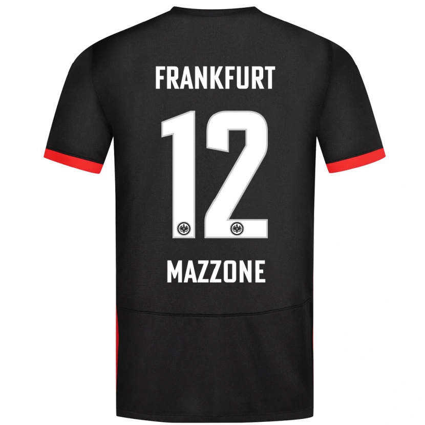 Danxen Kid Matteo Mazzone #12 Black Away Jersey 2024/25 T-Shirt