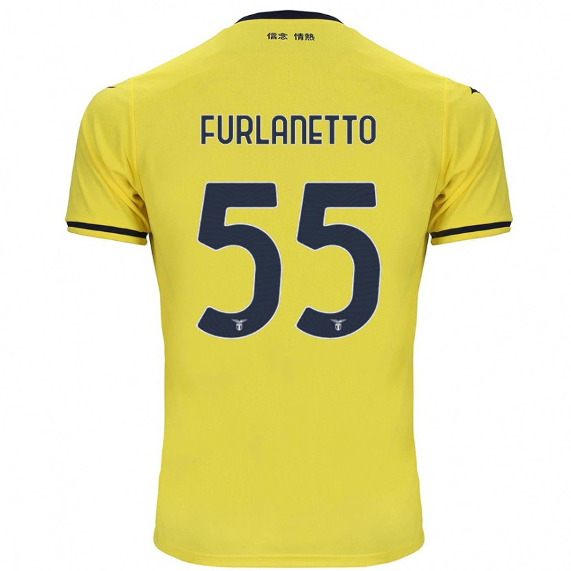 Danxen Kid Alessio Furlanetto #55 Yellow Away Jersey 2024/25 T-Shirt