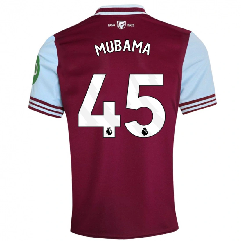Danxen Men Divin Mubama #45 Dark Red Home Jersey 2024/25 T-Shirt