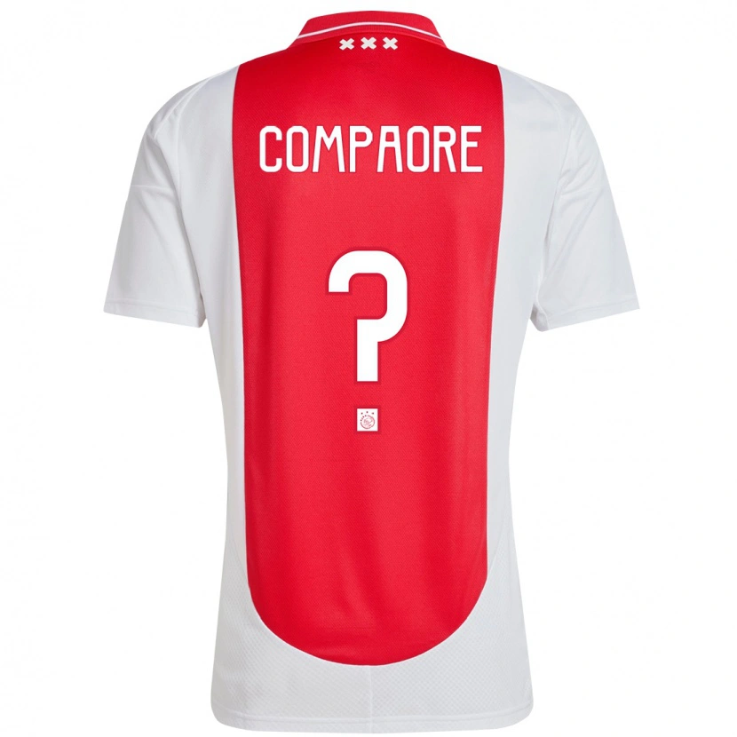 Danxen Men Isaac Compaore #0 Red White Home Jersey 2024/25 T-Shirt