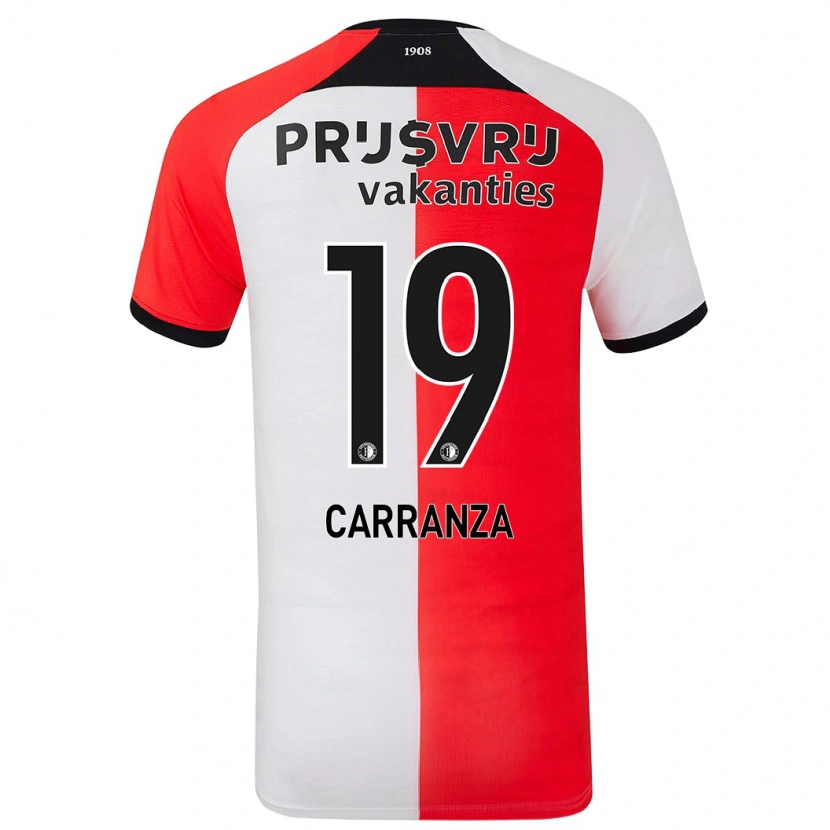 Danxen Men Julián Carranza #19 Red White Home Jersey 2024/25 T-Shirt