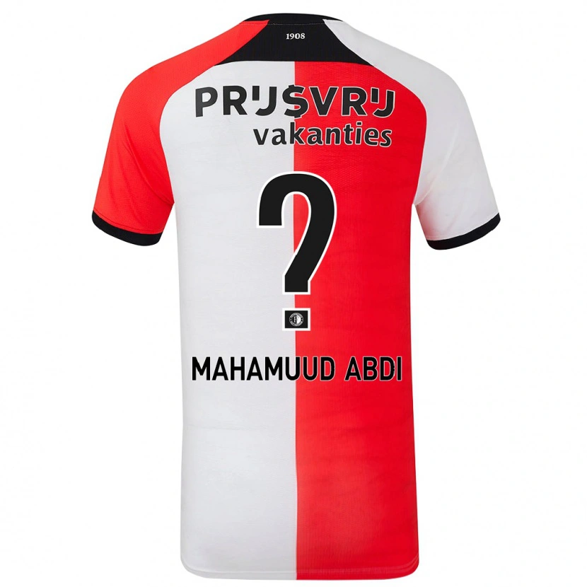Danxen Men Nuuradiin Mahamuud Abdi #0 Red White Home Jersey 2024/25 T-Shirt