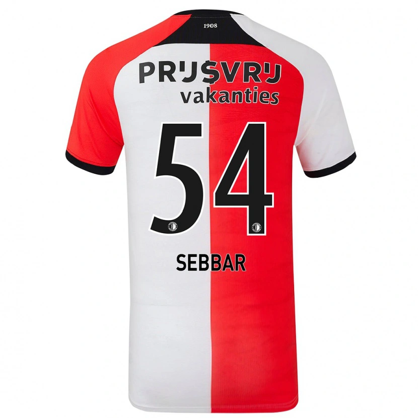 Danxen Men Marouane Sebbar #54 Red White Home Jersey 2024/25 T-Shirt