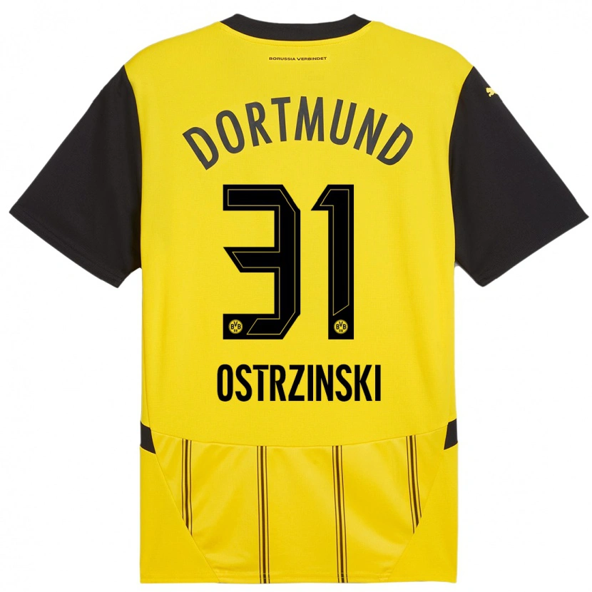 Danxen Men Silas Ostrzinski #31 Yellow Black Home Jersey 2024/25 T-Shirt